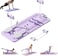 Abdominal Board,Pilates Reformer Set,Multi-Purpose Foldable Pilates Reformer Board,High Strength Pilates Equipment Portable Fitness Board For Home Women Men（Gift hassock）