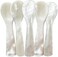 5Pcs Caviar Spoons Mini Mother of Pearl Spoons for Tiny Salt Egg Blinis Condiments Small Shell Caviar Serving Set for Caviar Sea Dip Coffee Ice Cream Elegant Servers for Restaurant Home
