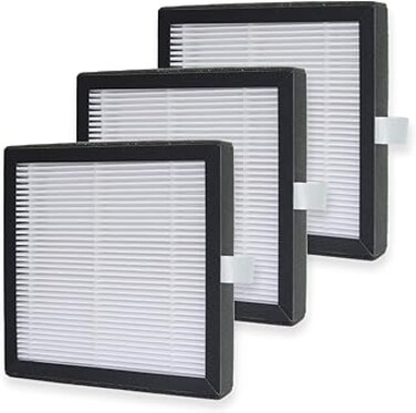 PUREBURG Replacement True HEPA Filters Compatible with Afloia AQ8 Q8/ Honati/Hysure Q7/Tenergy Sorbi Air Purifier 2-in-1 Dehumidifier(1000ML),H13 Air Clean Dust VOCs,3-Pack