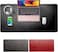 Desk Pad Leather Computer Mouse Pad Office Desk Mat Extended Gaming Mouse Pad, Non-Slip Waterproof Dual-Side Use Desk Mat Protector 80cm X 40cm, Red/Black