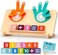 Kids Math Manipulatives Homeschool Supplies, Preschool Learning Toys for Toddlers 2-4 Years, Math Game Number Blocks Montessori Toys for 3 4 5 Year Old Boys Girls Preschool Kindergarten