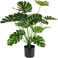 Artificial plants, Artificial Tree, Faux Monstera Tropical Palm Tree with Pot for Indoor Outdoor Home Office Garden Houseplants Decor Wedding Party, Fake Swiss Cheese Plant（70CM）