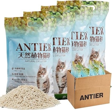 24L（10KG）Pure tofu cat litter Original,Flushable,Ultra Absorbent and Fast Drying, 100% Natural Ingredients Litter,Clumping,Really Dust-Free, Effective odor control and Embraced by UAE Pet Lovers!