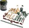 Army Men Set, 107 Pcs Plastic Military Action Figures Combat Battle Playset Bucket with Soldiers, Tank, Plane, Helicopter, Flag, Fence, and Battlefield Accessories for Boys Kids Children