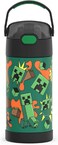 THERMOS FUNTAINER Water Bottle with Straw - 12 Ounce, Minecraft - Kids Stainless Steel Vacuum Insulated Water Bottle with Lid