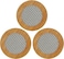 3 PACK Bamboo Wooden Coaster Heat Table Pad, Round Shape Pot Holder, Dining Table, Hot Utensils, Bowl,Tea Cup, Office, Home