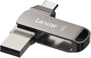 Lexar 128GB USB 3.1 Flash Drive, USB-A &amp; USB C USB Stick up to 130MB/s Read, Type-C Thumb Drive Swivel Design, Jump Drive for USB3.0/USB2.0, Memory Stick for Android Device/Tablet/Laptop/PC/Phone