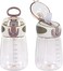 YOBOKO BPA Free Sports Water Bottle with Straw 14oz Bottle with Handle Wide Mouth 400ml Leak-Proof Straw Bottles for Boys,Girls,Adults (Grey)