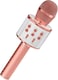 Kids Microphone for Singing, Wireless Bluetooth Karaoke Microphone for Adults, Portable Handheld Karaoke Machine, Toys for Boys and Girls Gift for Birthday Party (Rose Gold)