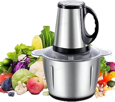 Electric Chopper Grinder 5L Mincer｜850W High power Meat Grinder｜Multifunctional Chopper｜3 Speed Levels｜4 Sharp Blades for Vegetables, fruits, nuts, meat.