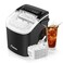 Countertop Ice Maker Machine with Handle, Portable Self-Cleaning Ice Maker with Basket and Scoop, 2 Ice Sizes, 12KG/24Hrs, 7 Mins/9 Bullet Ice Cubes, for Home/Kitchen/Office/Party