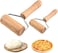 2Pcs Generic Roller press stick, Non-Stick Rolling Pin, wear-resistant polishing wooden rolling pin, ergonomic saving time and effort, suitable for family use