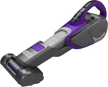 Black &amp; Decker 10.8V 27Wh Cordless Handheld Pet Vacuum Cleaner With 2.5Ah Li-Ion Battery, 35AW Suction Power, 500ml Bowl Capacity, Powered Brush, Smart Tech Sensors DVJ325BFSP-GB 2 Years Warranty