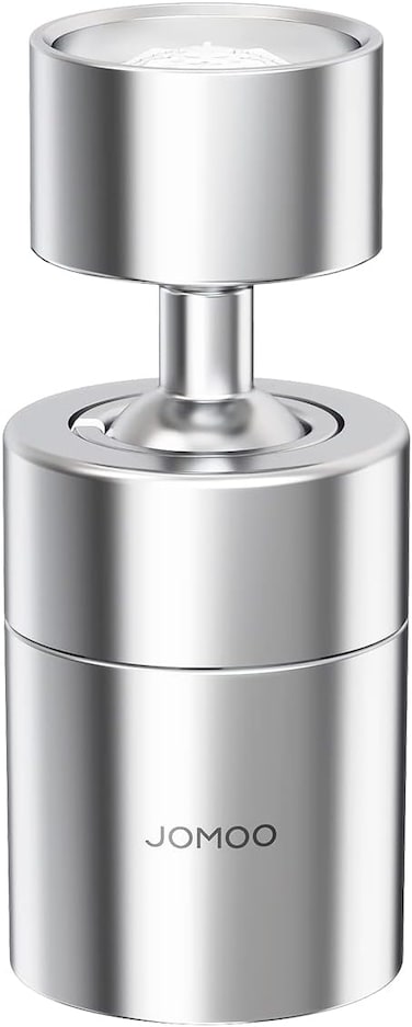 Water Saving Faucet Aerator, 360&deg; Swivel Splash Proof Faucet Extender for Kitchen Sink, Dual-function 2-Flow Sprayer Faucet Head for Bathroom Sink, Chrome