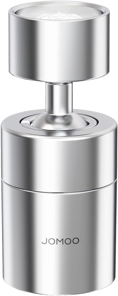 Water Saving Faucet Aerator, 360&deg; Swivel Splash Proof Faucet Extender for Kitchen Sink, Dual-function 2-Flow Sprayer Faucet Head for Bathroom Sink, Chrome