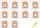 NC Dust Bags Fit + Robot, Vacuum Cleaner Parts Replacement Accessories, Pack of 10