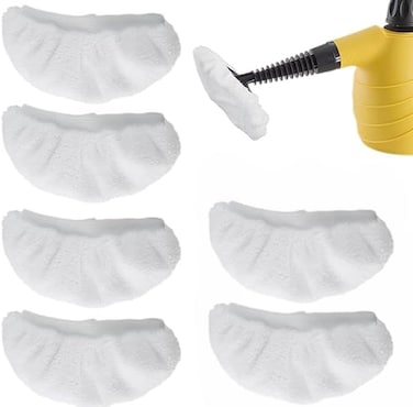 Steam Cleaner Accessories, Universal Reusable Steam Mop Pads, Steam Shot Attachments, Handheld Steam Cleaner Washable Microfiber Cloth (6 PCS)