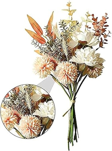 ELECDON Artificial Flowers Silk Dandelion Faux Bouquet Flowers Wedding Bouquet Centerpieces Flower Arrangements Decorations