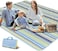 Foldable Picnic Blanket Waterproof Beach Blanket Waterproof Picnic Blanket Portable Picnic Mat Portable Beach Mat For Outdoor Camping Family Outdoor Park Garden Blue（145 &times;180cm）, Full