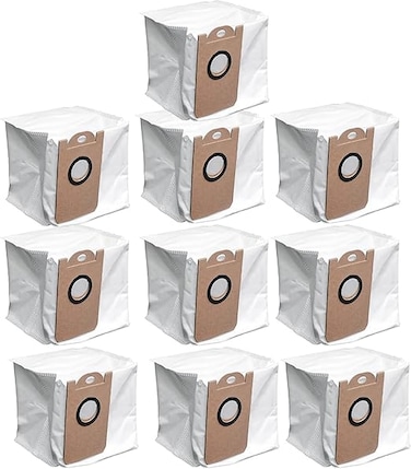wejojefo 10 Pack Dust Bag for iHome AutoVac Nova Self Empty Robot Vacuum Cleaner for iHome Nova Pro, Nova S1 Pro, Halo, Orbita Pro, Eclipse Pro, Luna Pro Dust Bags Replacement Accessories Parts