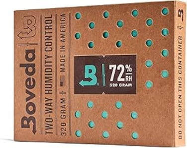 Boveda 72% Two-Way Humidity Control Pack For Large Wood Humidifier Boxes &ndash; Size 320 &ndash; Single &ndash; Moisture Absorber &ndash; Humidifier Pack &ndash; Individually Wrapped Hydration Packet