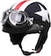 Half Open Face Motorcycle Helmet with Goggles Visor Scarf Biker Scooter Touring Helmet for Harley
