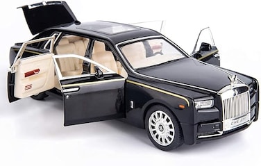 Alloy Rolls Royce Model Car 1:32 Car Model For Rolls-Royce Phantom Car Model Boy Toy Diecast Toy Cars With Sound &amp; Light &amp; 6 Open Doors For Kids Boy Girl Collect Gift SUV Model Car Toy -Black