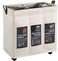 Rness Laundry Basket, Clothes Sorter Cart, Large Capacity Laundry Bag, 3 Sections Separated Laundry Hamper，Dirty Clothes Laundry Basket with Wheels&amp;Breathable Mesh Cover, Beige