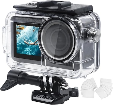 50M/164FT Waterproof Case for DJI Osmo Action 5Pro Action 4 Action 3 Camera,Deep Diving Housing Scuba Snorkeling Swimming with Quick Release Screw Underwater Anti-Fog Inserts Accessories Kit