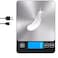 AMROAH 15kg Digital Kitchen Scale Rechargeable with USB Type C Charging &amp; LCD Display, 304 Stainless Steel Weight Food Scale Ounces Grams for Kitchen Cooking Baking Meal Prep