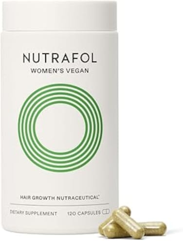 Nutrafol Women's Vegan Hair Growth Supplements, Plant-based, Ages 18-44, Clinically Tested for Visibly Thicker, Stronger Hair, Dermatologist Recommended - 1 Month Supply
