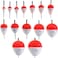 14pcs Fishing Bobbers Hard Foam Snap-on Floats Fishing Floats, Red &amp; White Float Bobbers, Fishing Bobbers Floats FishFloat Spring Slip Bobbers for Crappie Panfish Walleyes