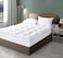 home textile Luxury 4 inch 10 cm hotel mattress topper fluffy and ultra soft with full fitted skirt to ensure stability 5 size available Queen, White, topper2022