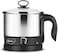 Pigeon Kessel Multipurpose Kettle (12173) 1.2 litres with Stainless Steel Body, used for boiling Water and milk, Tea, Coffee, Oats, Noodles, Soup etc. 600 Watt (Black &amp; Silver)