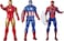 Marvel Action Figure Toy 3-Pack, Iron Man, 6-inch Figures, Spider-Man, Captain America, For Kids Ages 4 and Up