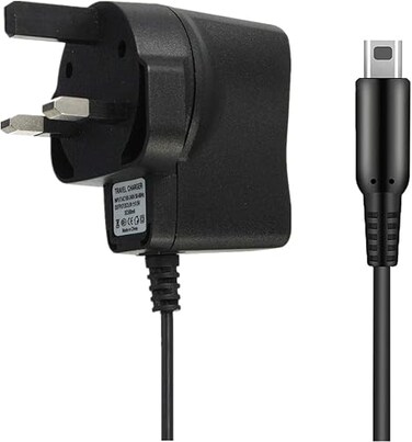 Power Charger Adapter Compatible with Nintendo 3DS XL/LL, 3DS XL/LL, 3DS, 2DS, DSi xL/LL, Dsi - AC Wall Home Travel Game Charger Power Cord Charging Cable Power Adapter (3 pin Plug)