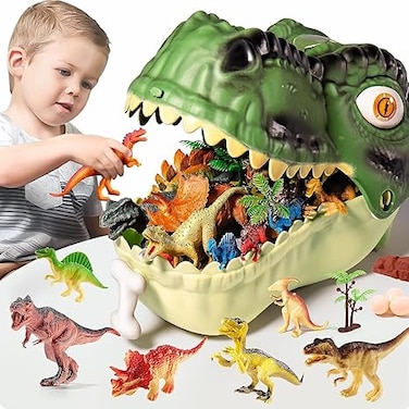 Dinosaur Toys Toddler Toys for Kids 3-5,45PCS Realistic Jurassic Dinosaurs Figures with Eggs&amp;Trees&amp;Fence,Educational Figures,Classroom,Party Favors,Birthday Day Gifts and Prize for Boys &amp; Girls
