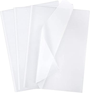 White Gift Wrapping Tissue Paper Sheets for DIY Crafts, Gift Bags, Holidays, Birthdays, 50 x 75 cm (50 Sheets)