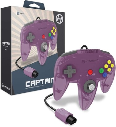 Captain Premium Controller for N64 (Amethyst Purple) - Nintendo 64