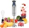 4-in-1 Hand Blender Set - 2-Speed Stick Mixer with Titanium Plated Stainless Steel Blade, 600ml Mixing Beaker and 860ml Food Chopper, and Whisk Attachment - Kitchen Mixer for Blending