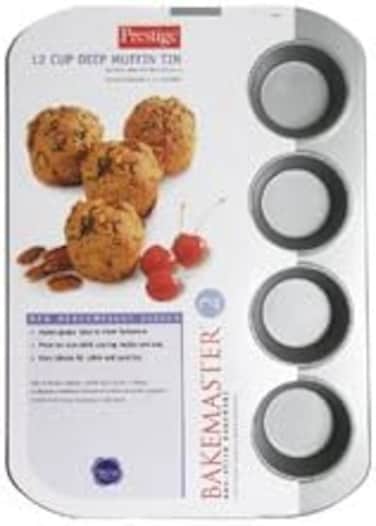 Non Stick Deep Muffin Tin, Grey,12 Cup, 57127