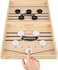 Large Sling Puck Game, Foosball Winner Board Game, Wooden Hockey Table Game, Fast Paced Slingshot Game Board, Rapid Sling Table Battle Speed String Puck Game for Kids Adults &amp; Family Party, Large Size