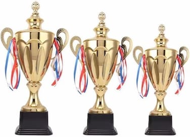 Gold Colour Large Cup Trophy Award, Available in 3 Sizes