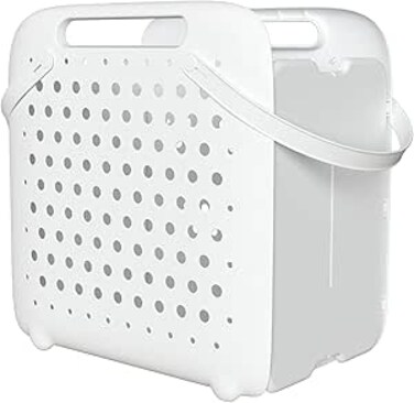 NALACAL 45L Durable Collapsible Laundry Basket, Foldable Plastic Hamper with Handles, Portable Storage for Clothes, Organizing, and Home Use, Space-Saving Dirty Clothes Basket for Laundry/Bedroom