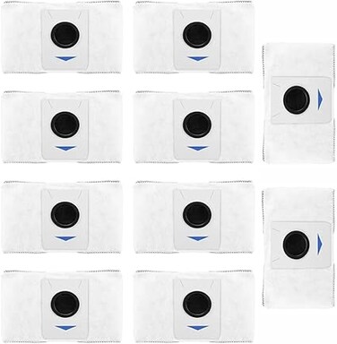 Electropan 10 PCS Replacement Dust Bags for Deebot T20 Omni/Deebot X1 Omni/Deebot T10 Omni Robot Vacuum, Deebot T20 Omni Dust Bag