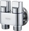 Double Control Heavy Duty Angle Valve G1/2 inch for Bathroom Toilet Kitchen (Silver)