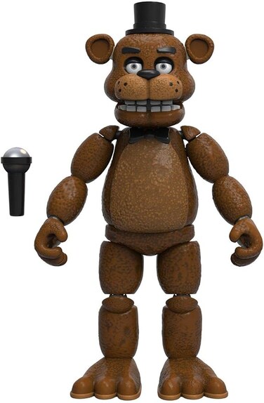 5" Articulated Action Figure: Five Nights at Freddy's (FNAF) - Freddy Fazbear - Collectible - Gift Idea - Official Merchandise - for Boys, Girls, Kids &amp; Adults - Video Games Fans