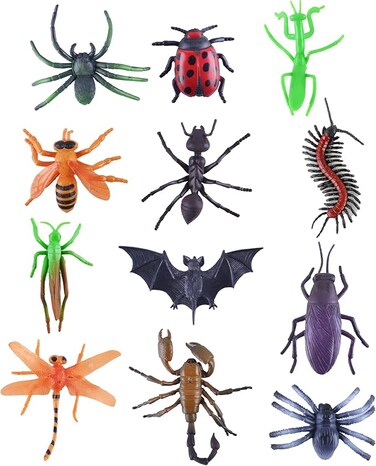 Power Joy Animal Worldz Insects 4-Inch 6Pieces, (2041B)