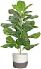 Artificial Plant, Fake Ficus tree with 21 Leaves and 78cm tall, Lifelike Artificial Plant in Pot for Home Decoration and Office Indoor and Outdoor, Artificial Plants For Modern Decoration Housewarming