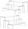 AMIAZI&reg; 6 pcs Clear Acrylic Showcase Display Risers Dessert and Cupcake Stand Risers for party event shoe Riser Display Organizer Cosmetics Display Riser